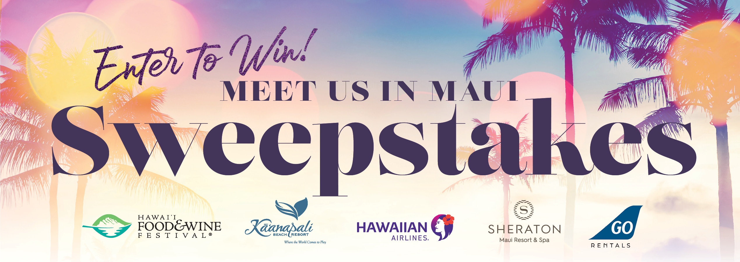 Enter to Win! Sweepstakes, Hawaiian Airlines, Hawaii Food & Wine Festival and Outrigger Resorts and Hotels