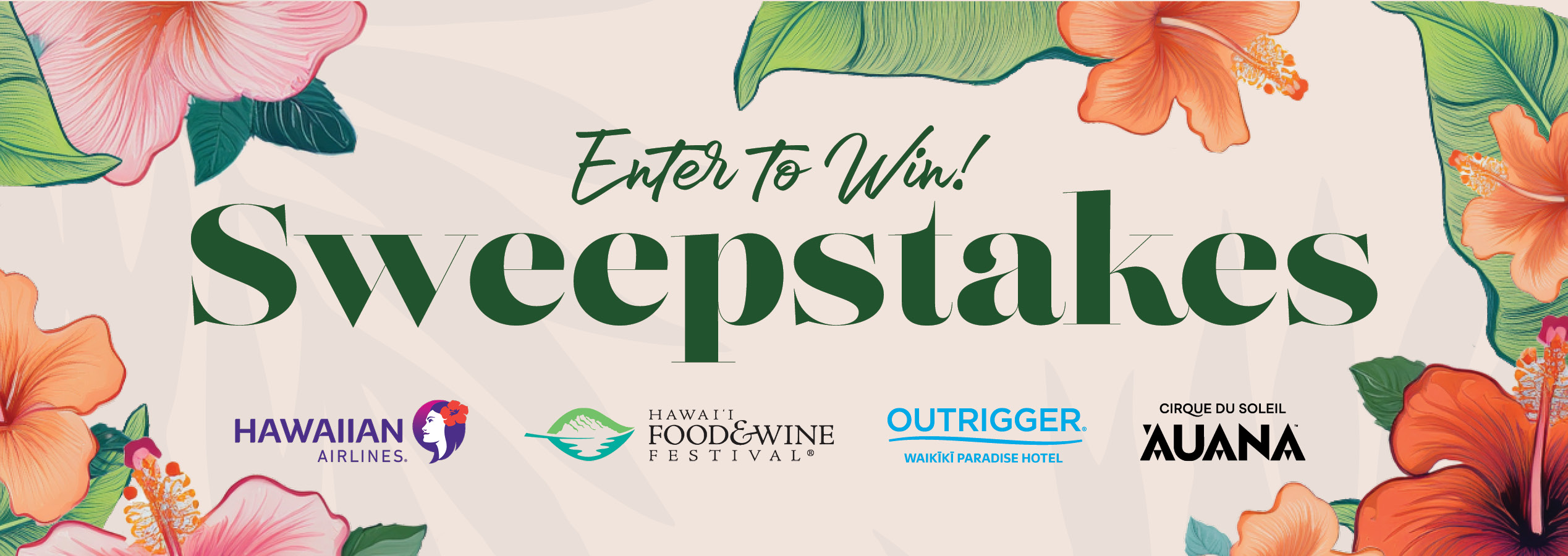 Enter to Win! Sweepstakes, Hawaiian Airlines, Hawaii Food & Wine Festival and Outrigger Resorts and Hotels